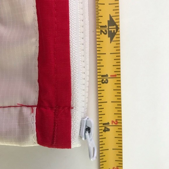 BAW Athletic Wear Red & White Two Stripe Pullover Jacket Men's Size Large - Picture 7 of 12